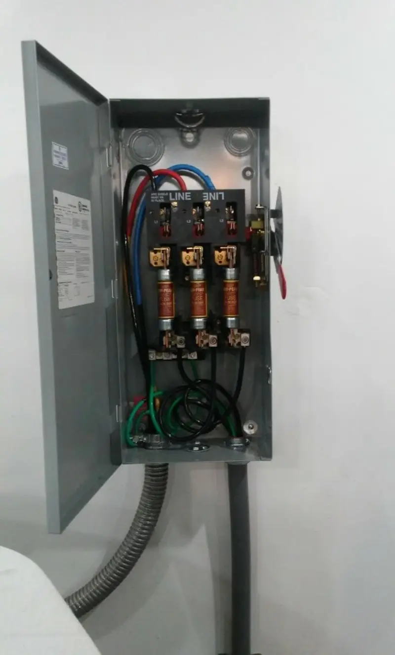 Three-phase disconnect switch installed for Electrical Wiring & Rewiring in North Augusta